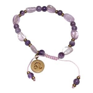 Amethyst Leo Horoscope Luck Bracelet